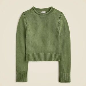 J. Crew green, Heritage cotton Rollneck'™ sweater in size medium